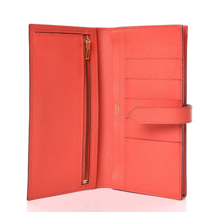Hermes Epsom Bearn Gusset Wallet Rose Jaipur 5 of 10