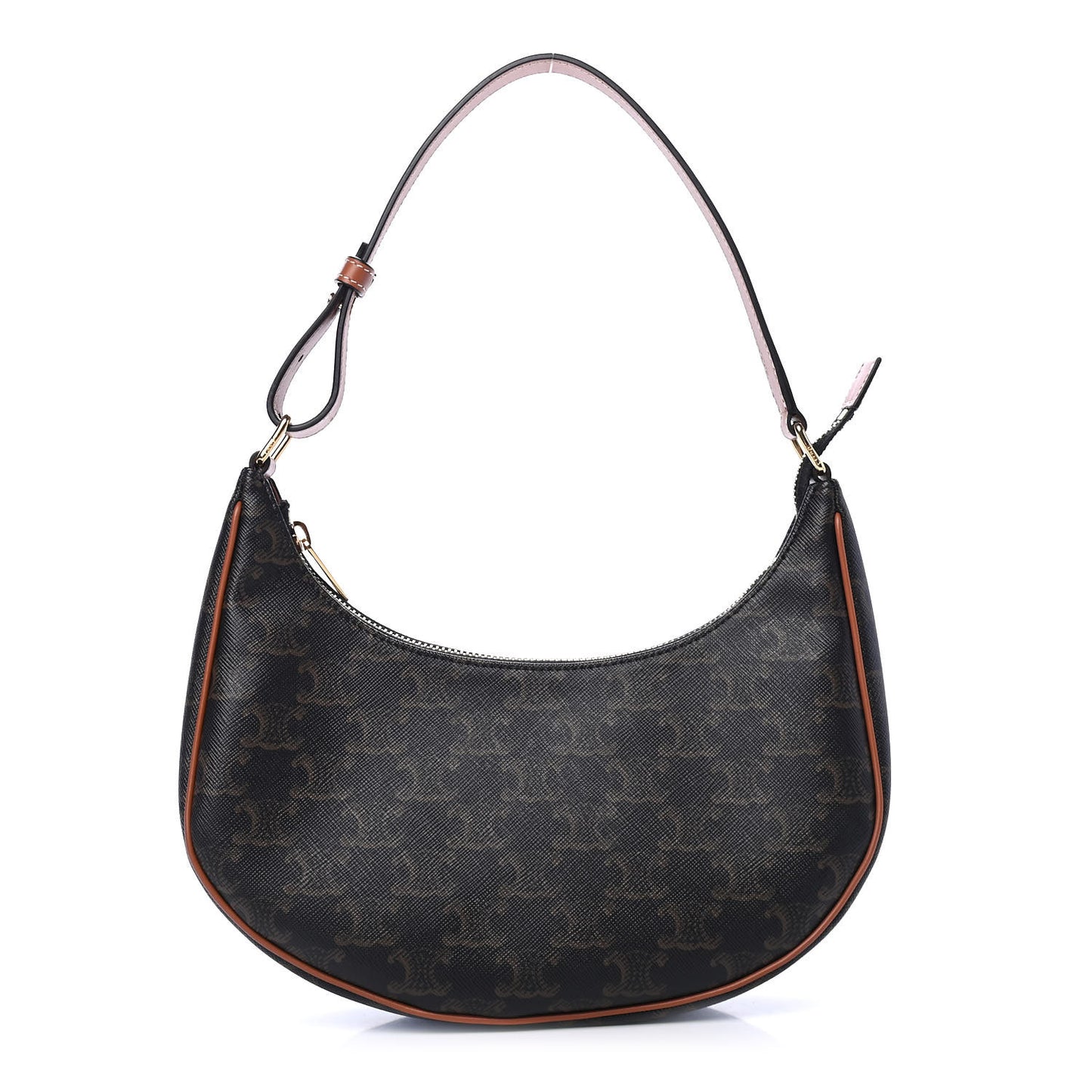 Triomphe Canvas Calfskin Ava Shoulder Bag Tan