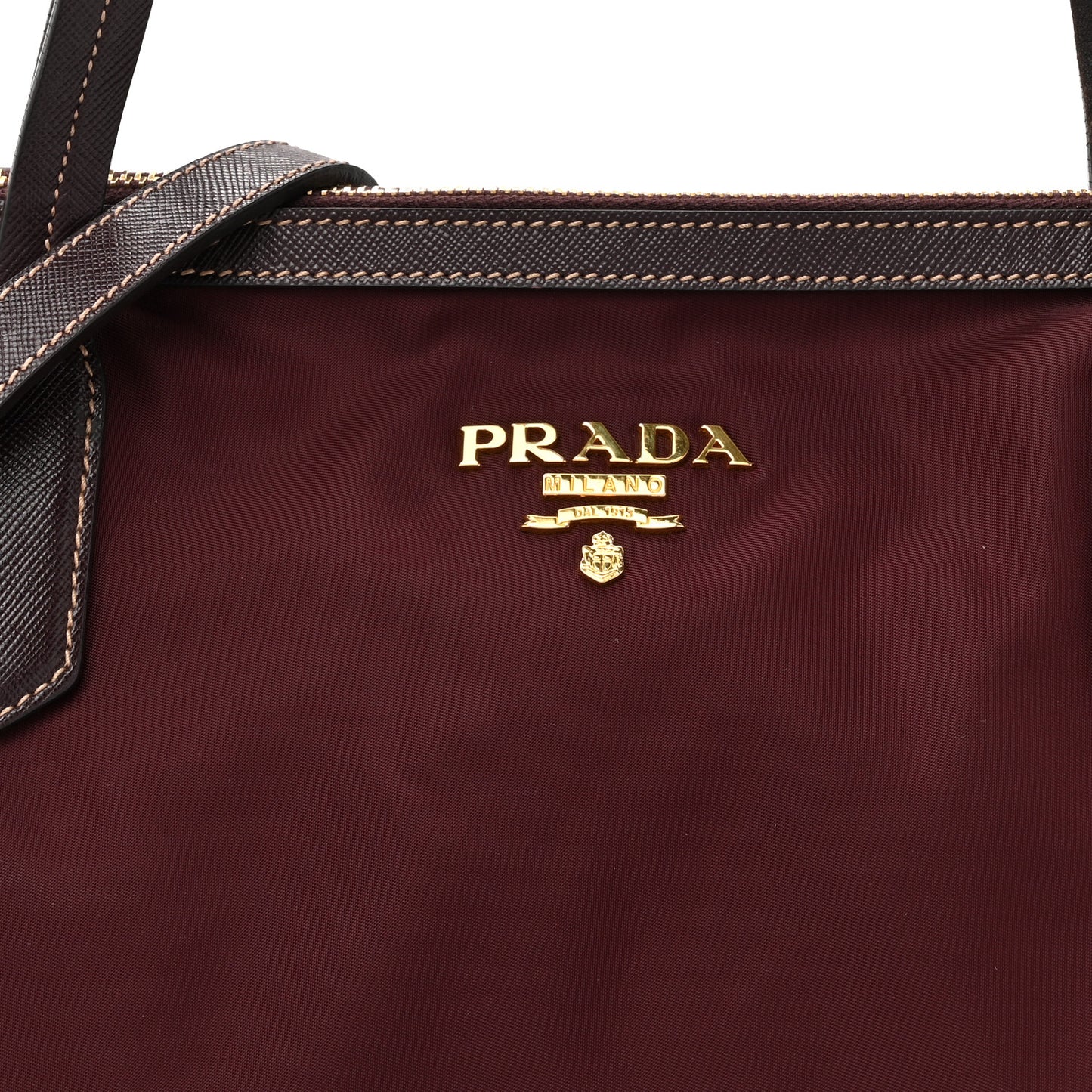 Tessuto Nylon Saffiano Tote Bordeaux Etrusco