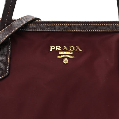 Prada Tessuto Nylon Saffiano Tote Bordeaux Etrusco 7 of 13