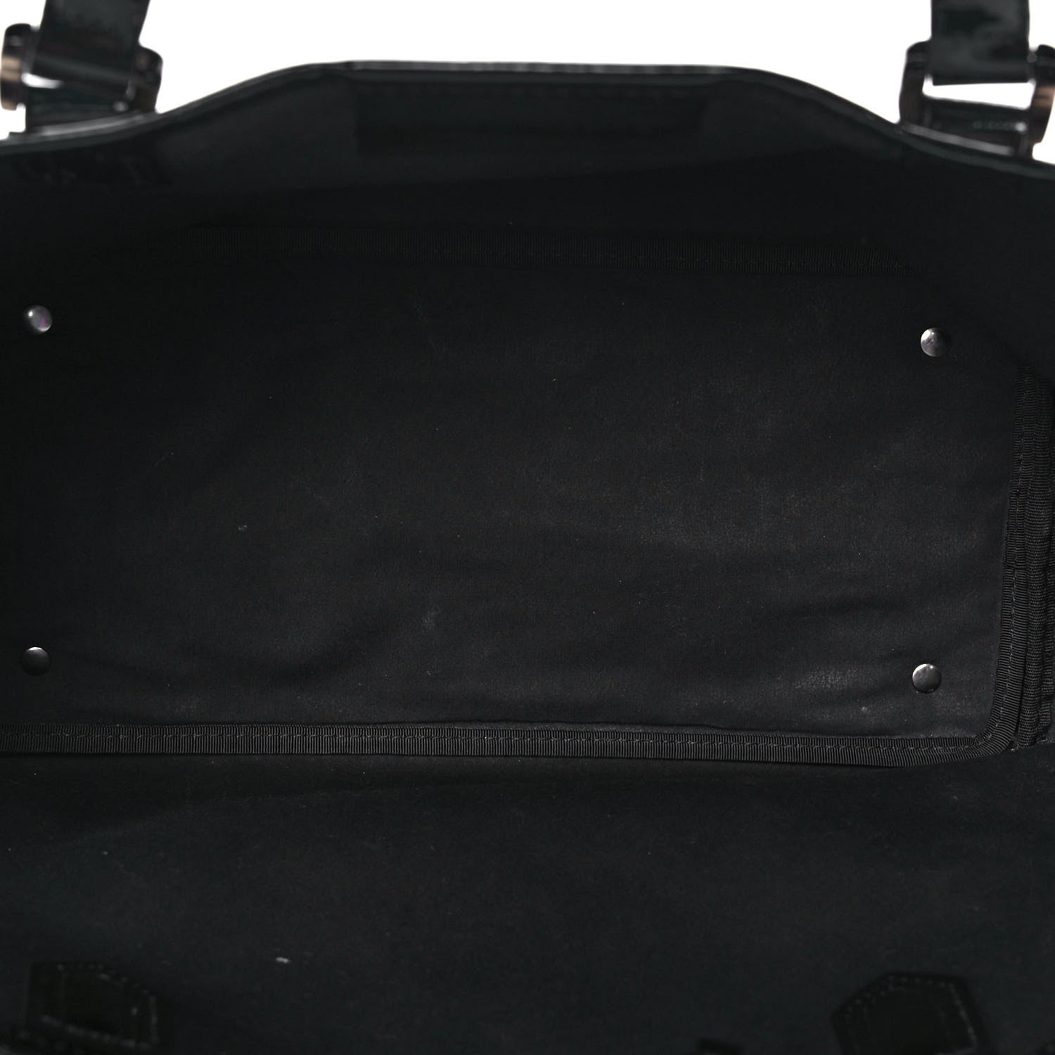 Burberry Metallic Calfskin Nova Check Small Nickie Tote Black 5 of 11