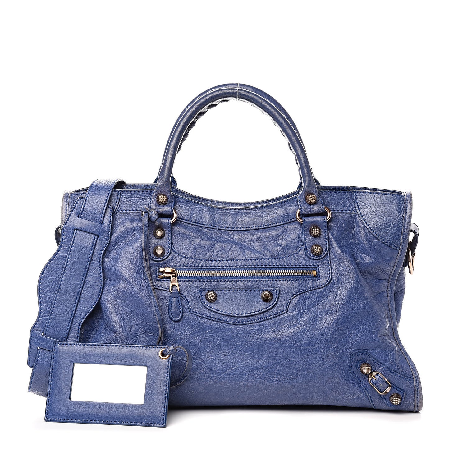 Agneau Giant 12 Rose Gold Hardware City Bleut Bleu Glacier