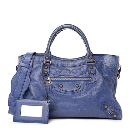 Balenciaga Agneau Giant 12 Rose Gold Hardware City Bleut Bleu Glacier 1 of 15
