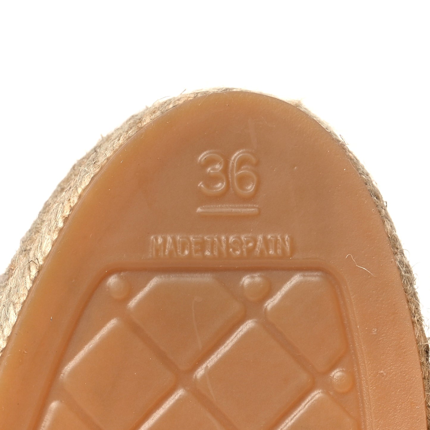 Lambskin CC Espadrilles 36 Beige Black