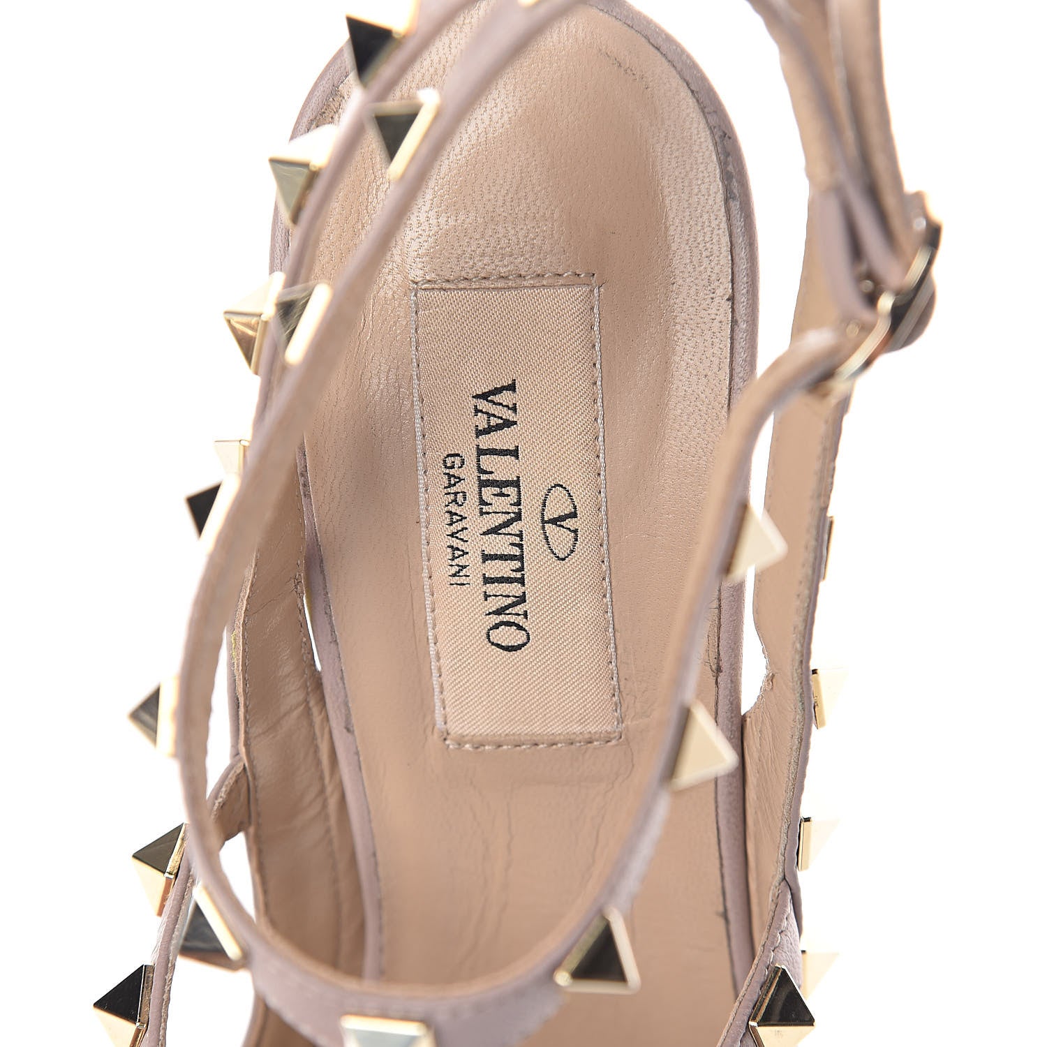 Valentino Garavani Patent Nappa Rockstud Ankle Strap 100mm Pumps 37.5 Yellow Fluo Poudre 5 of 7
