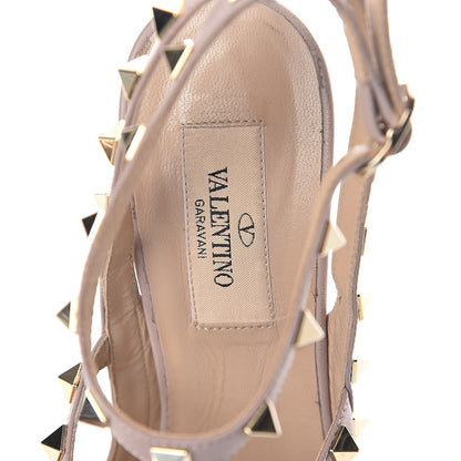 Valentino Garavani Patent Nappa Rockstud Ankle Strap 100mm Pumps 37.5 Yellow Fluo Poudre 5 of 7
