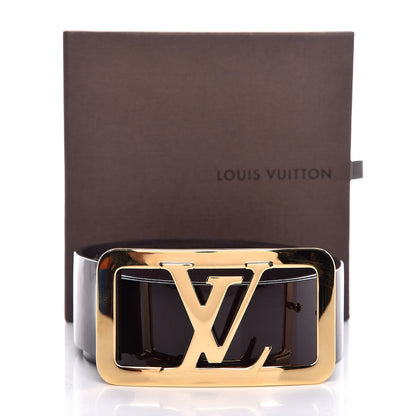Louis Vuitton Patent LV Frame Belt 85 34 Amarante 9 of 9