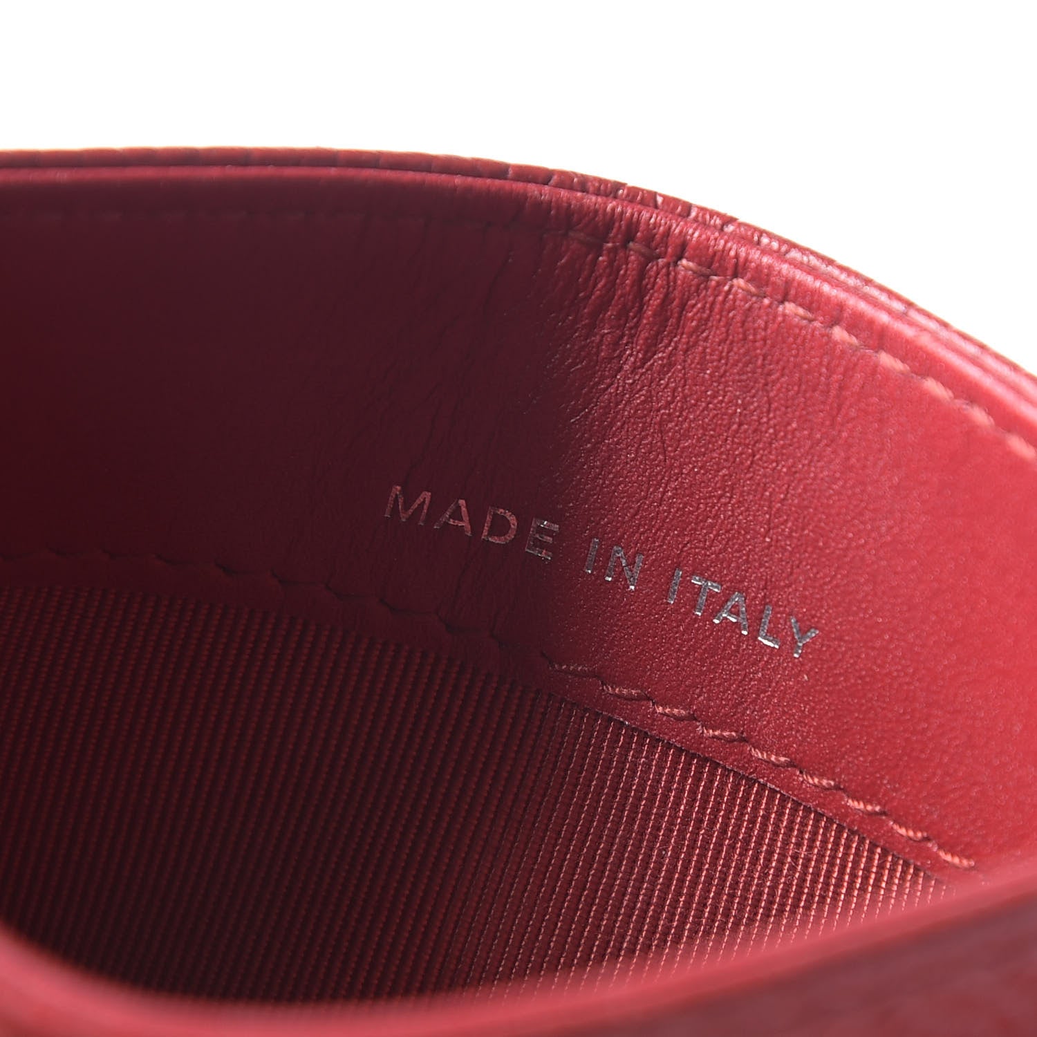 Chanel Caviar Quilted Card Holder Red 6 of 14