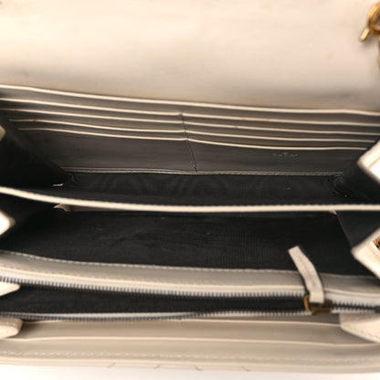 Gucci Calfskin Matelasse GG Marmont Chain Wallet Mystic White 5 of 13