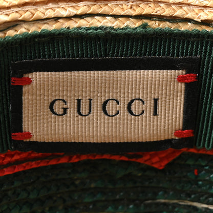 Gucci Abaca Straw Web Fedora Hat M 9 of 10