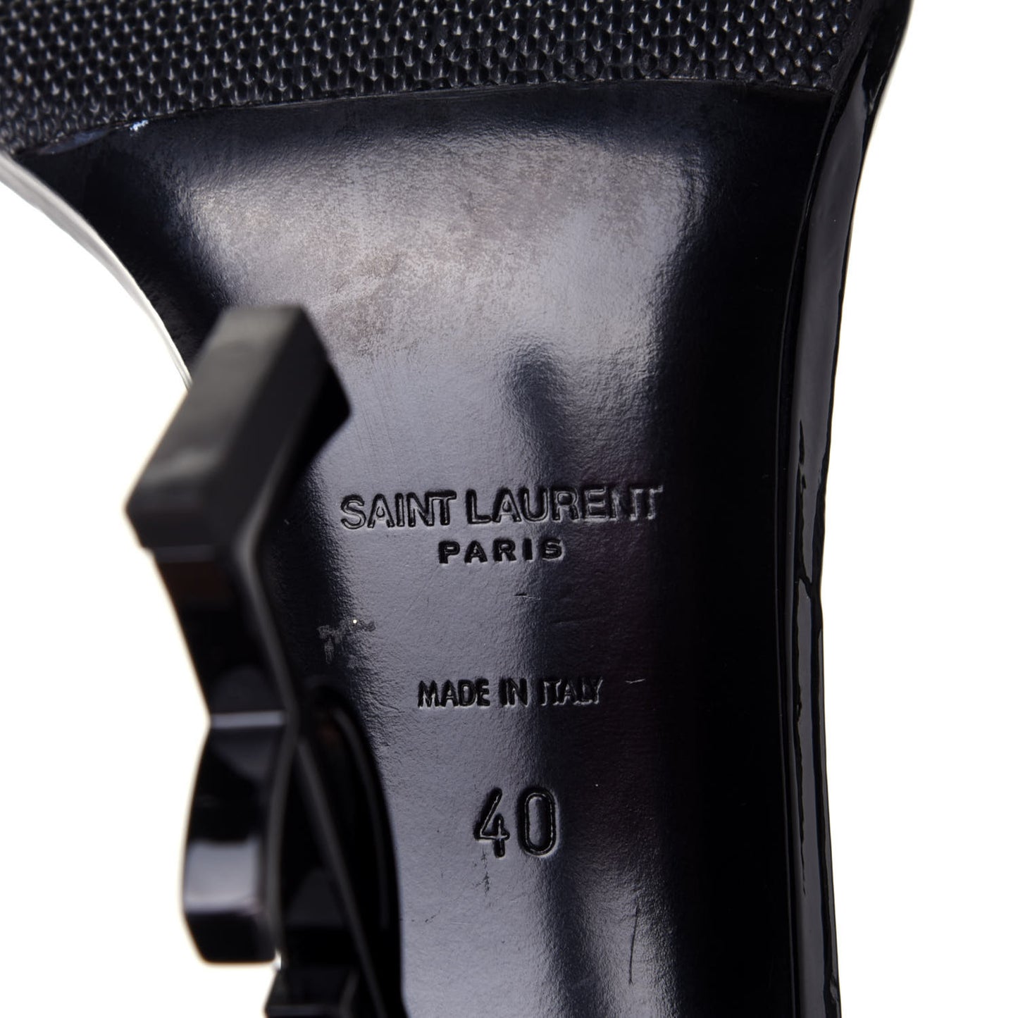 Patent Calfskin Opyum 110 Sandals 40 Black