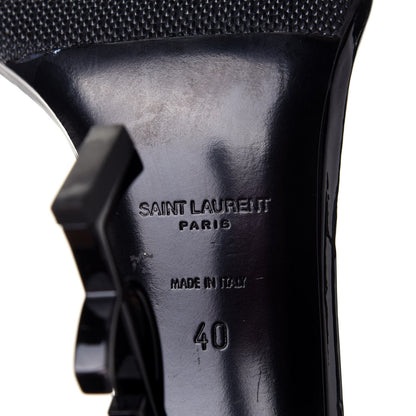 Saint Laurent Patent Calfskin Opyum 110 Sandals 40 Black 7 of 9