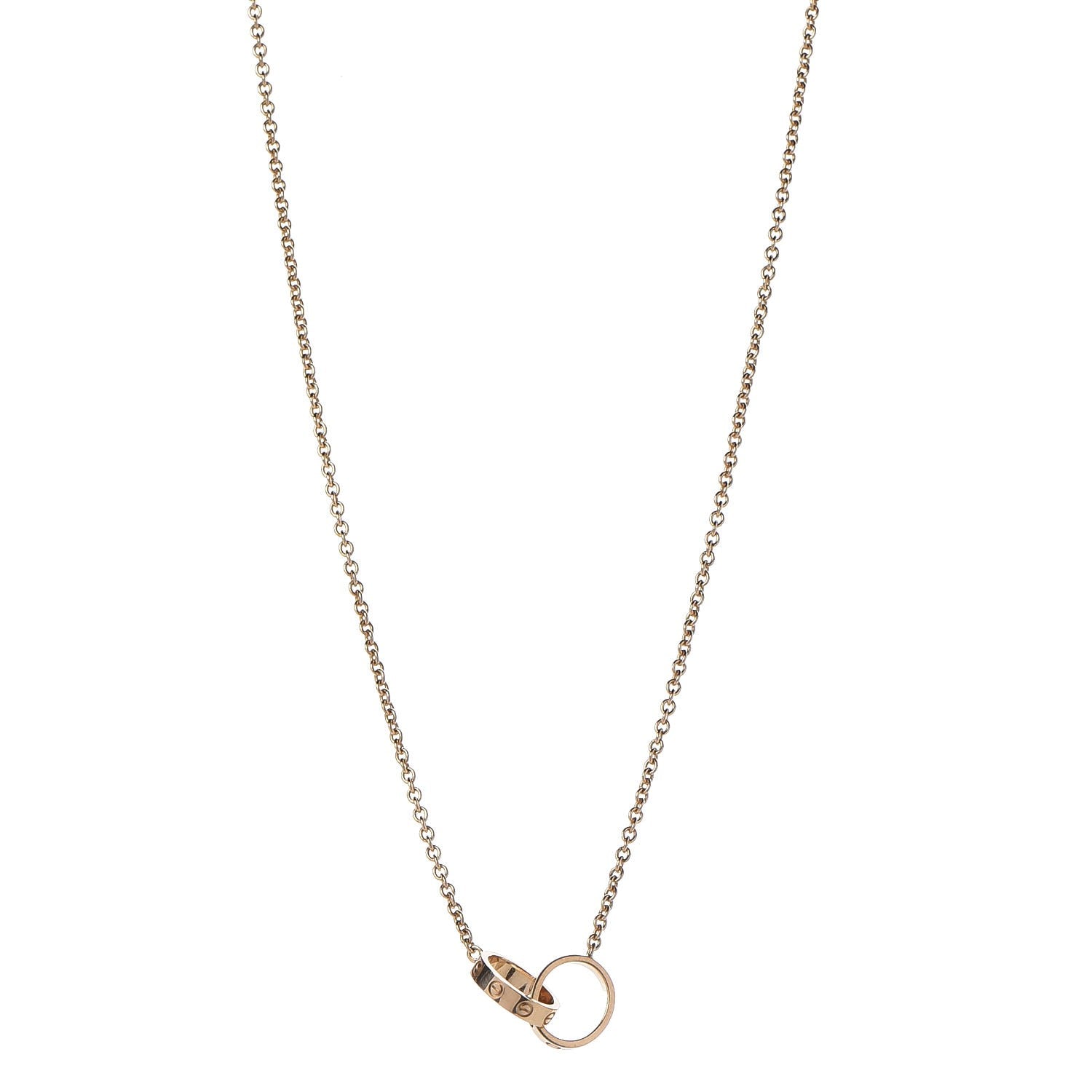Cartier 18K Yellow Gold Interlocking LOVE Necklace 1 of 8