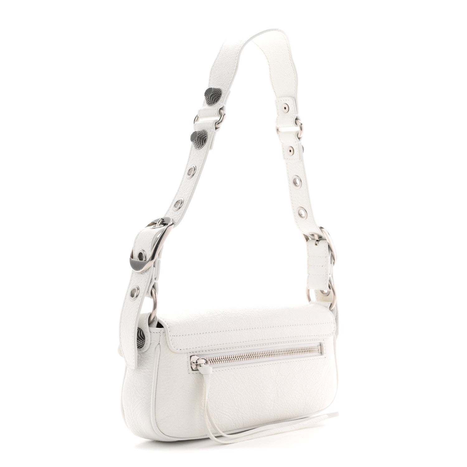 Balenciaga Agneau Arena Le Cagole Sling Bag XS Optic White 3 of 11