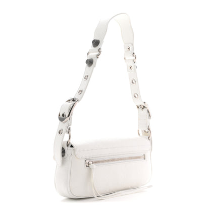 Balenciaga Agneau Arena Le Cagole Sling Bag XS Optic White 3 of 11