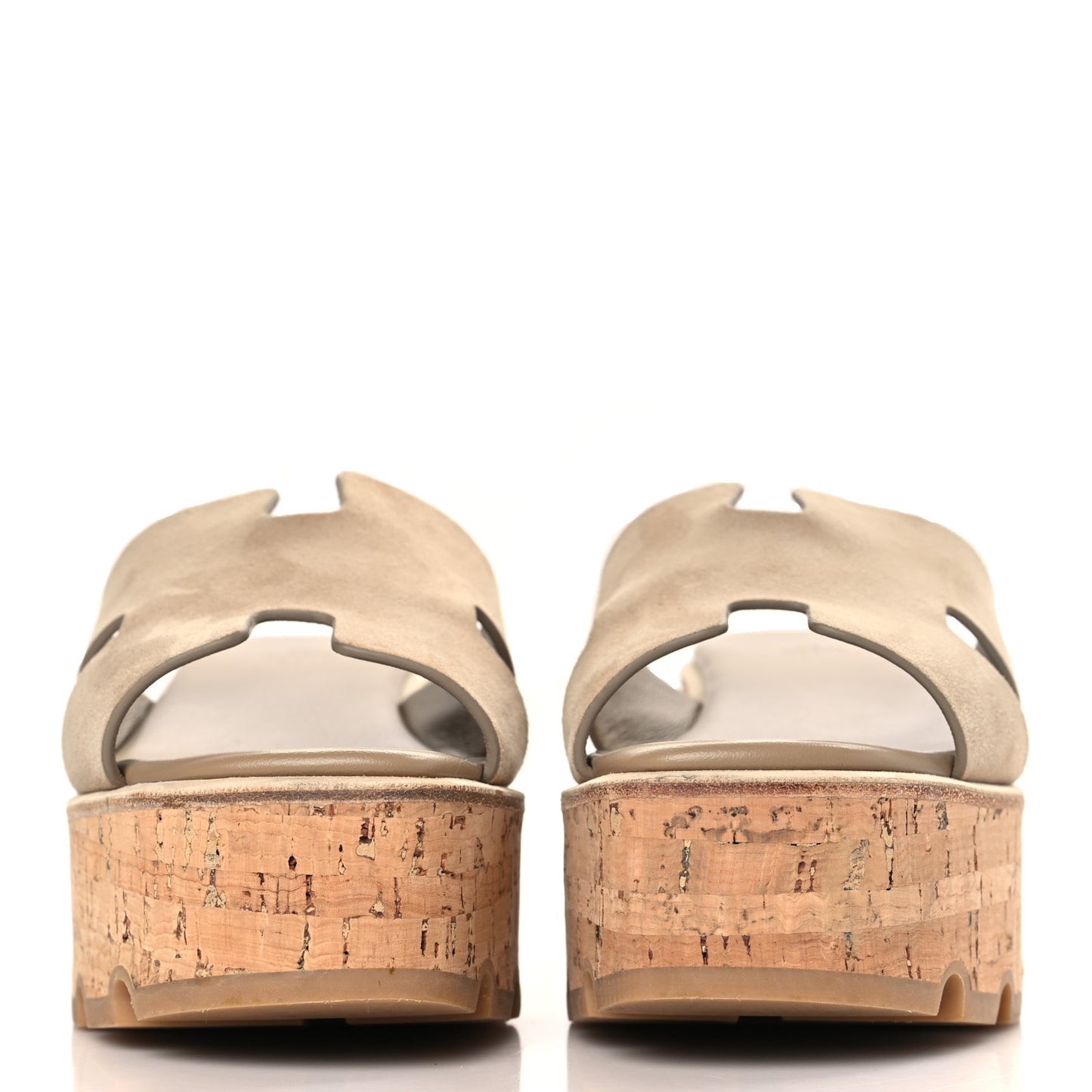 Suede Goatskin Cork Eze 30 Sandals 36 Beige Argile