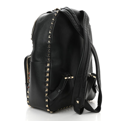 Valentino Garavani Calfskin Medium Rockstud All Over Backpack Black 3 of 9