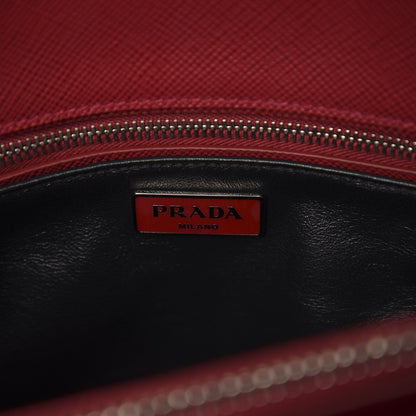 Prada Saffiano Cuir Twin Tote Fuoco 7 of 12