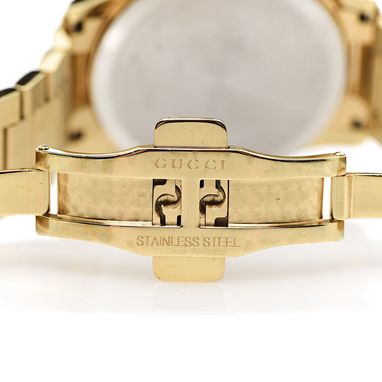 Gucci Stainless Steel 38mm G-Timeless Diamante Quartz Watch Gold 8 of 9
