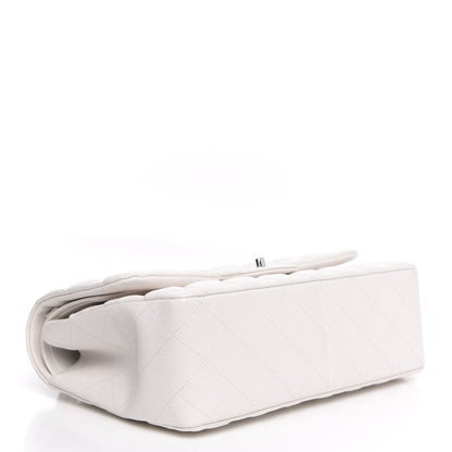 Chanel Caviar Quilted Jumbo Double Flap White 3 of 9