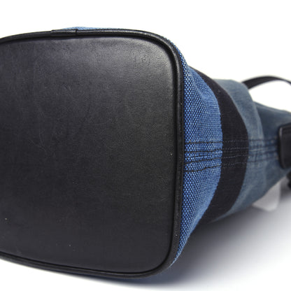 Burberry Overdyed Canvas Mega Check Mini Ashby Hobo Ultramarine Blue 8 of 23