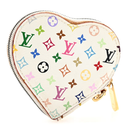 Louis Vuitton Monogram Multicolor Coeur Heart Coin Purse White 3 of 8