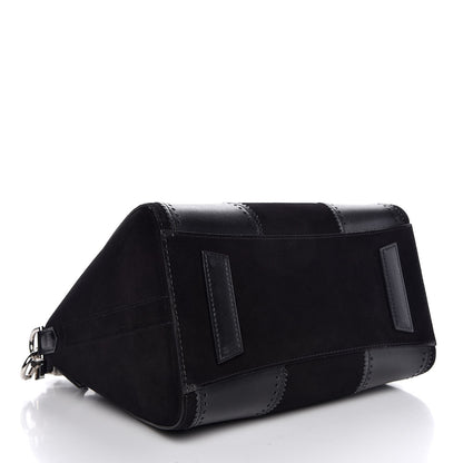 Givenchy Calfskin Suede Brogue Small Antigona Black 5 of 8