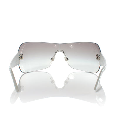 Chanel Leather Quilted CC Sunglasses 4157 Silver 3 of 7