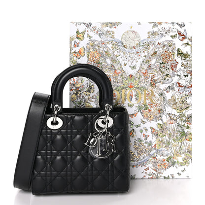 Christian Dior Lambskin Cannage Small My ABCDior Lady Dior Black 10 of 10