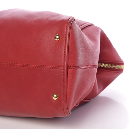 Fendi Vitello Capra Alabama Colorblock Large Chameleon Tote Ciliegia Bordeaux Ruby 10 of 12