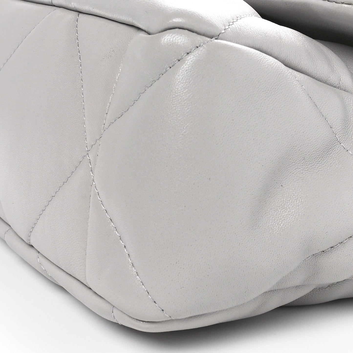 Lambskin Quilted Large Chanel 19 Flap Grey