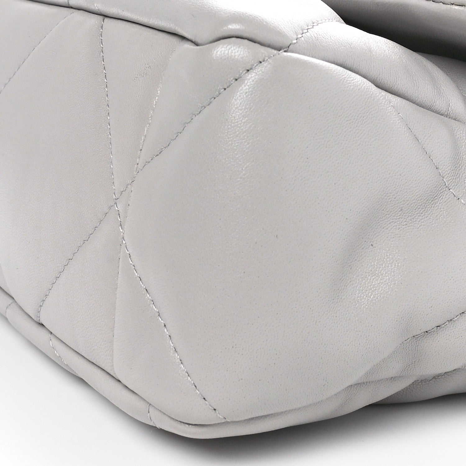 Chanel Lambskin Quilted Large Chanel 19 Flap Grey 10 of 10