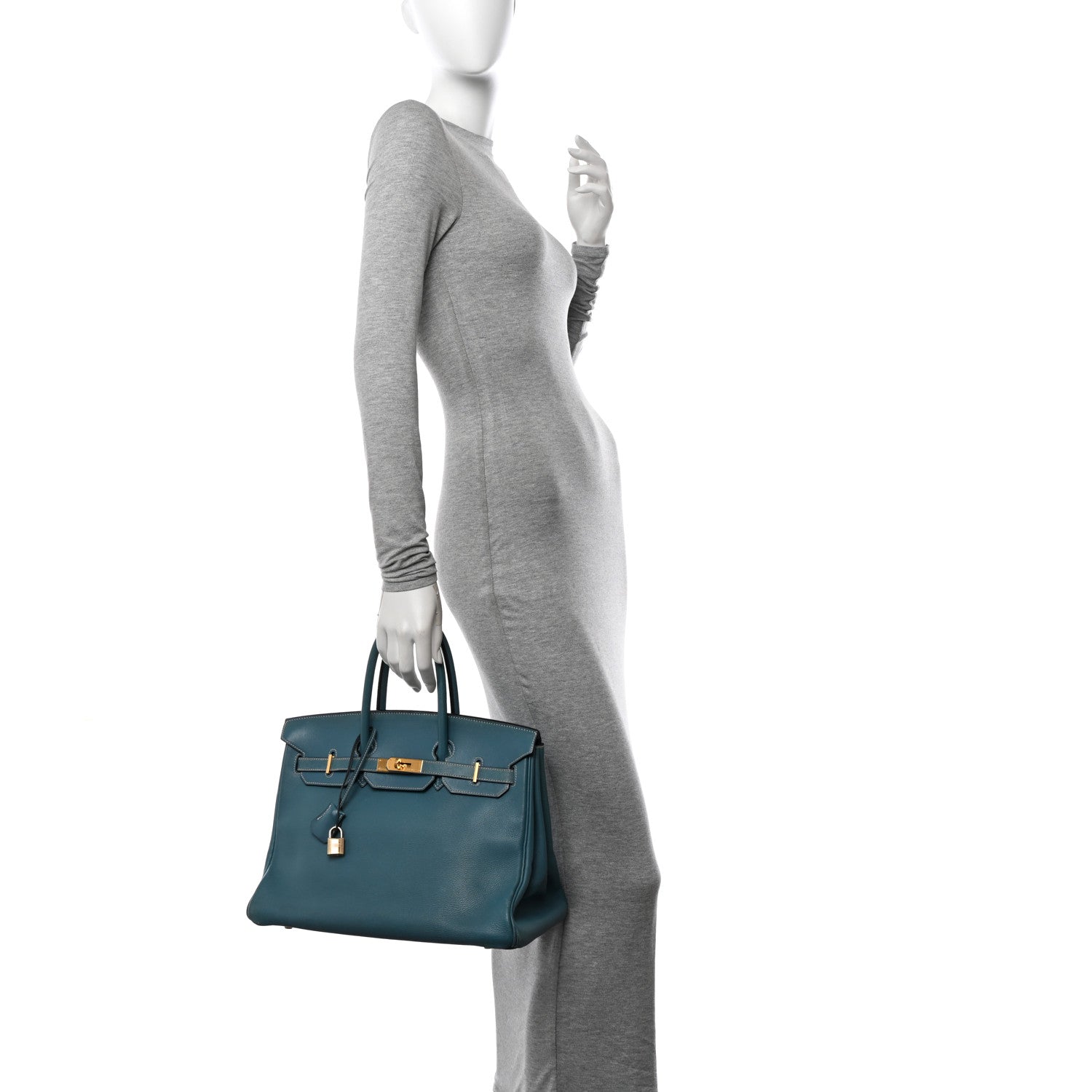 Hermes Gulliver Birkin 35 Blue Jean 2 of 17