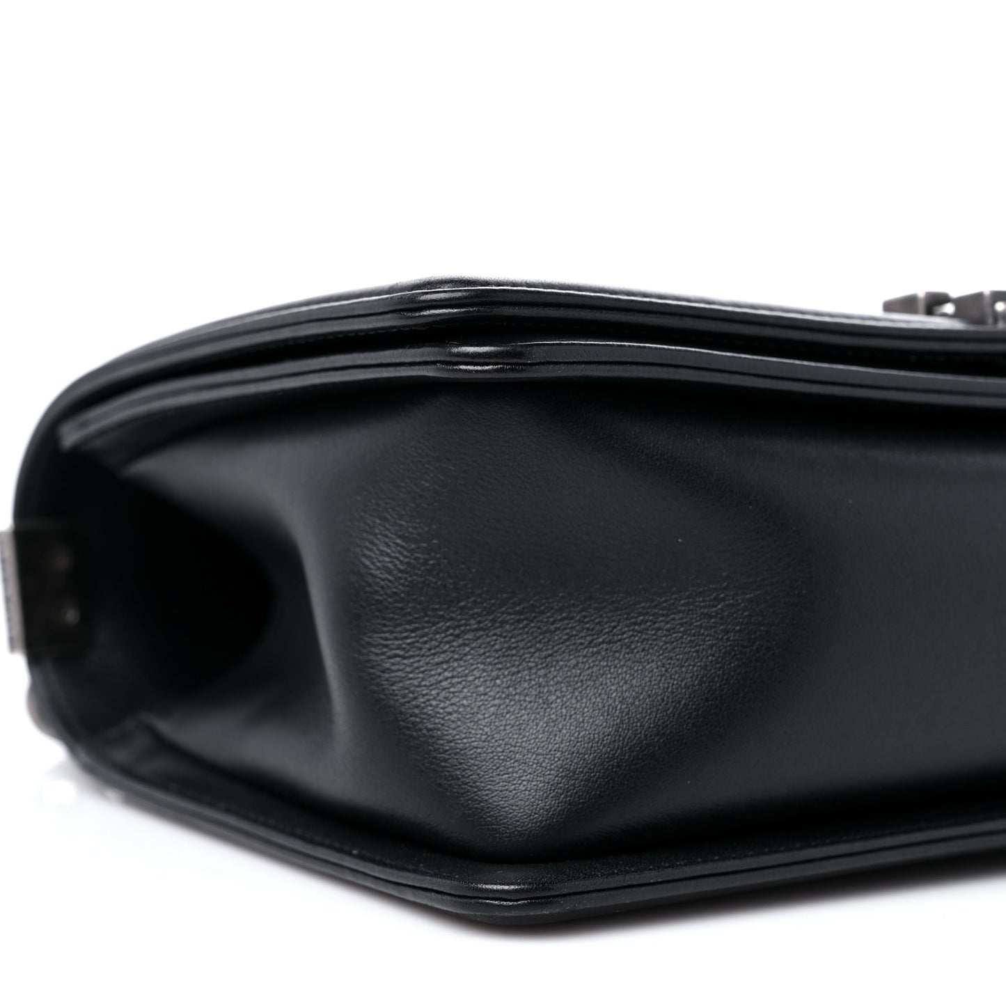 Lambskin Quilted Medium Boy Flap Black