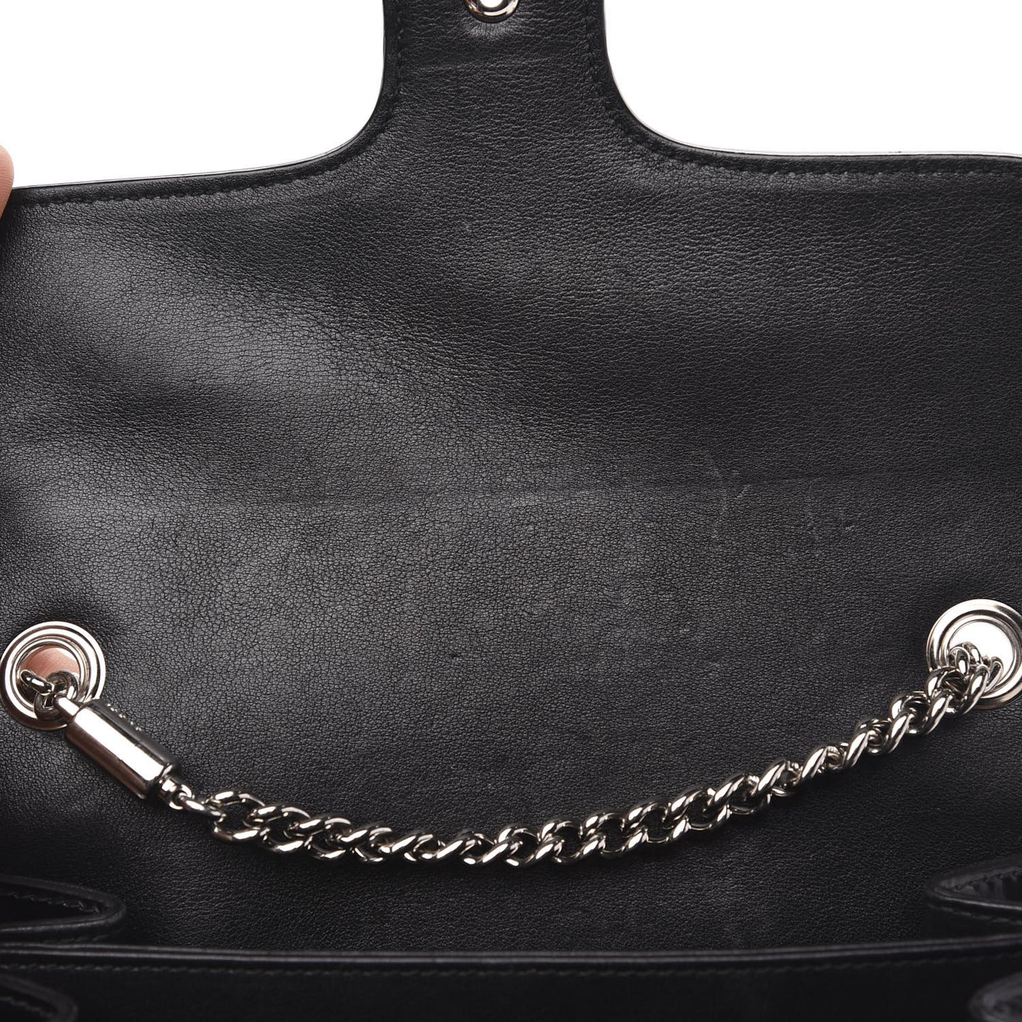 Shade Lux Calfskin Small Interlocking G Shoulder Bag Black