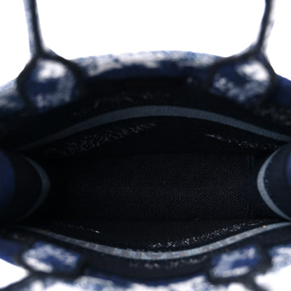 Christian Dior Canvas Embroidered Tie Dye Vertical Book Tote Blue Multicolor 4 of 10