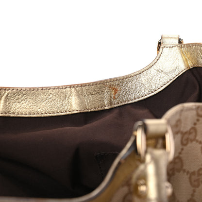 Gucci Monogram Large D Gold Hobo Metallic Gold 18 of 20