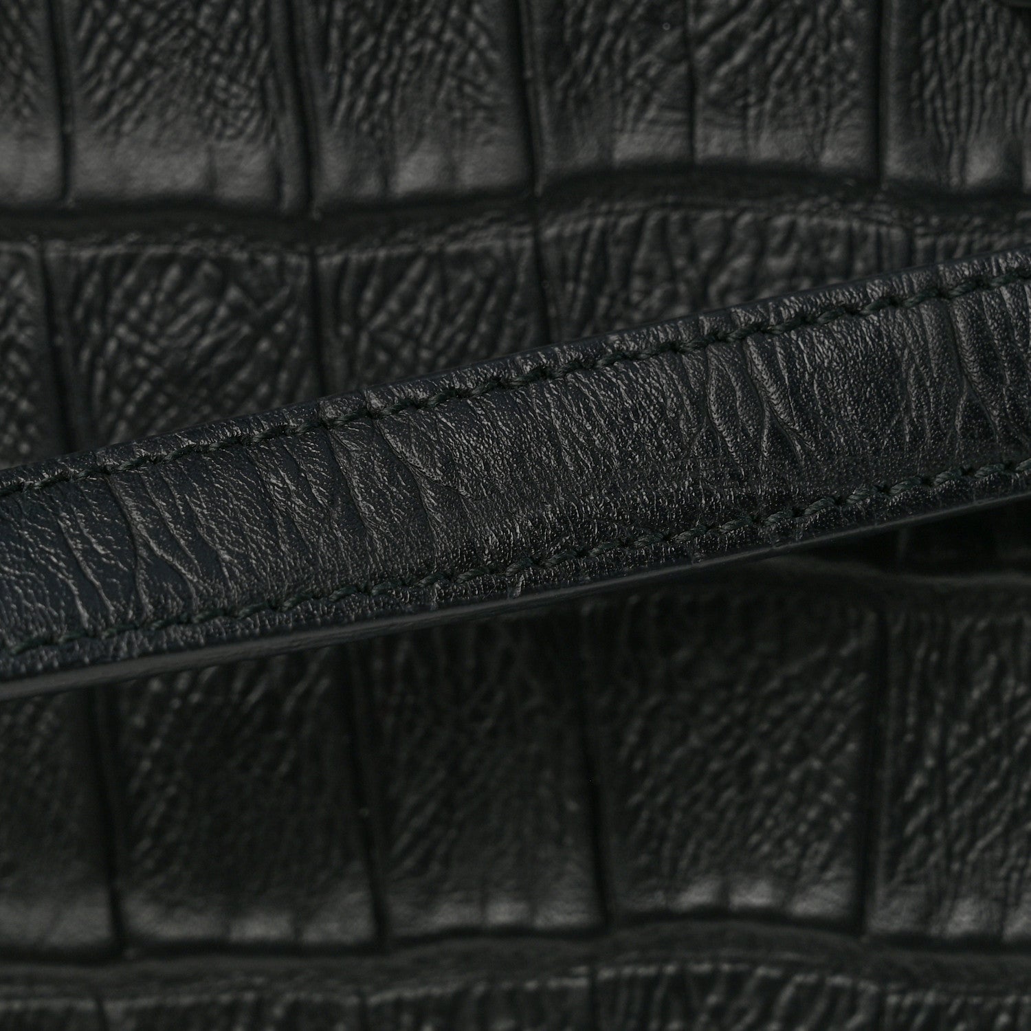 Saint Laurent Calfskin Crocodile Embossed Small Sac de Jour Black 12 of 12