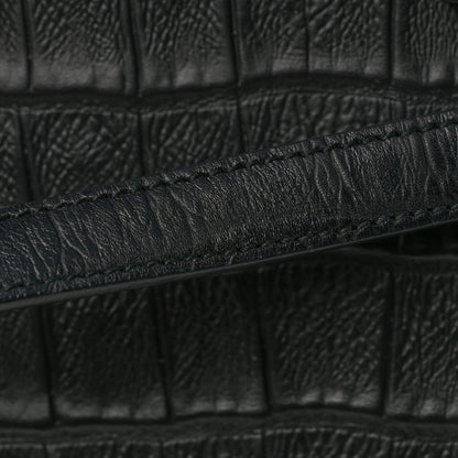 Saint Laurent Calfskin Crocodile Embossed Small Sac de Jour Black 12 of 12