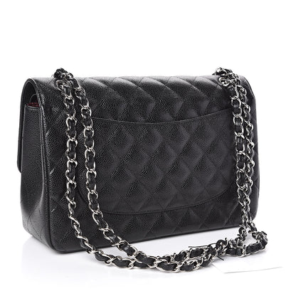 Chanel Caviar Quilted Jumbo Double Flap Black 3 of 11
