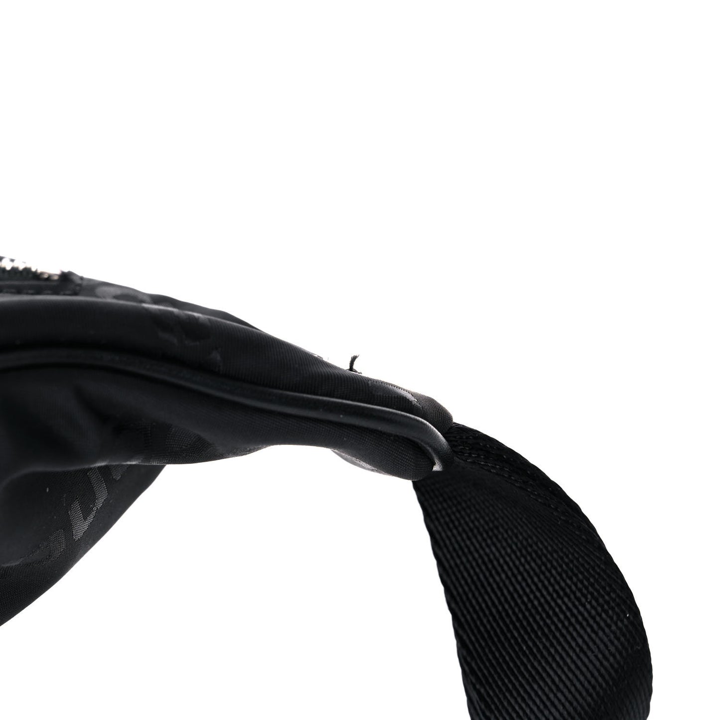 Nylon Logo Printed Attica Belt Bag Black