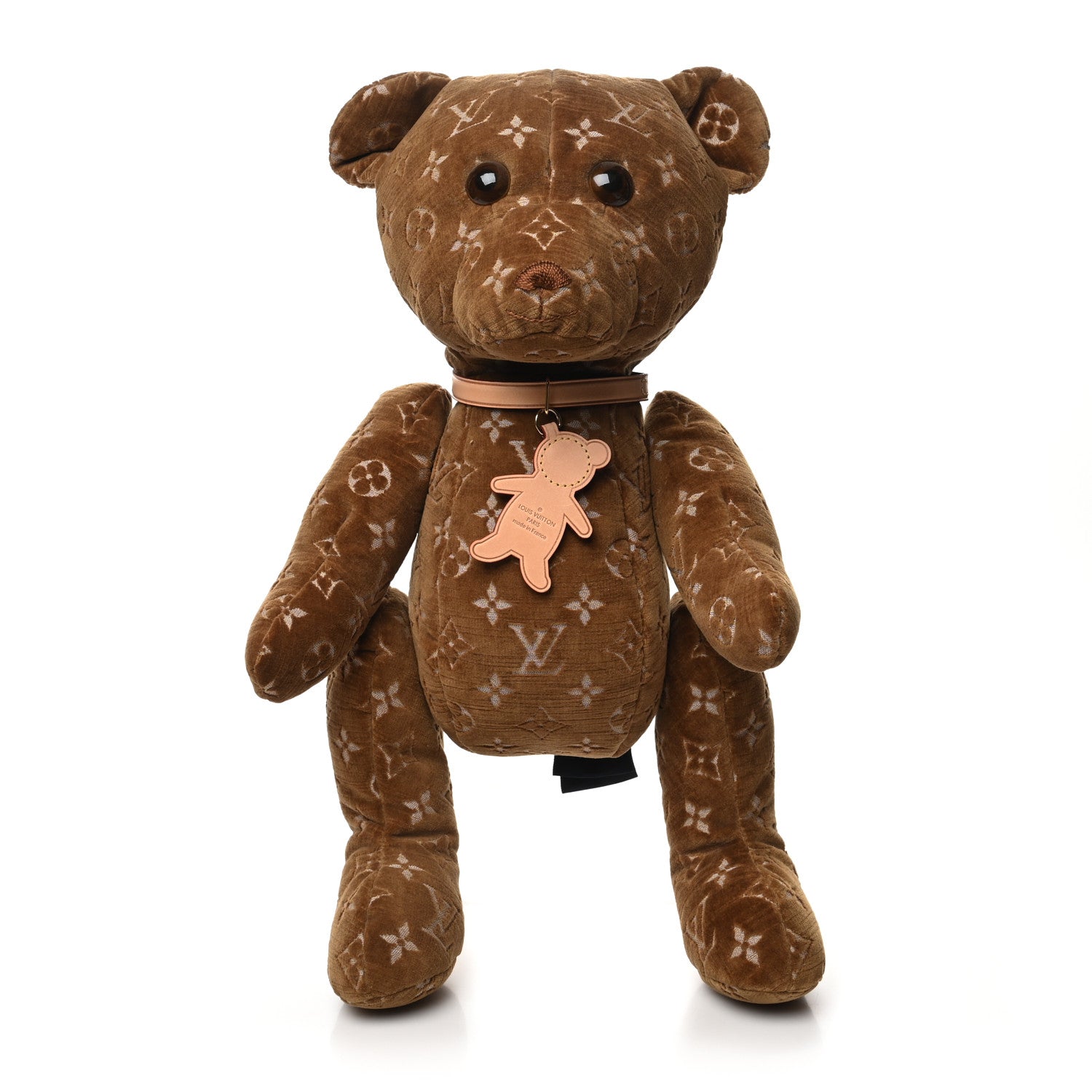 Louis Vuitton Velvet Calfskin Monogram DouDou Teddy Bear Natural 1 of 8