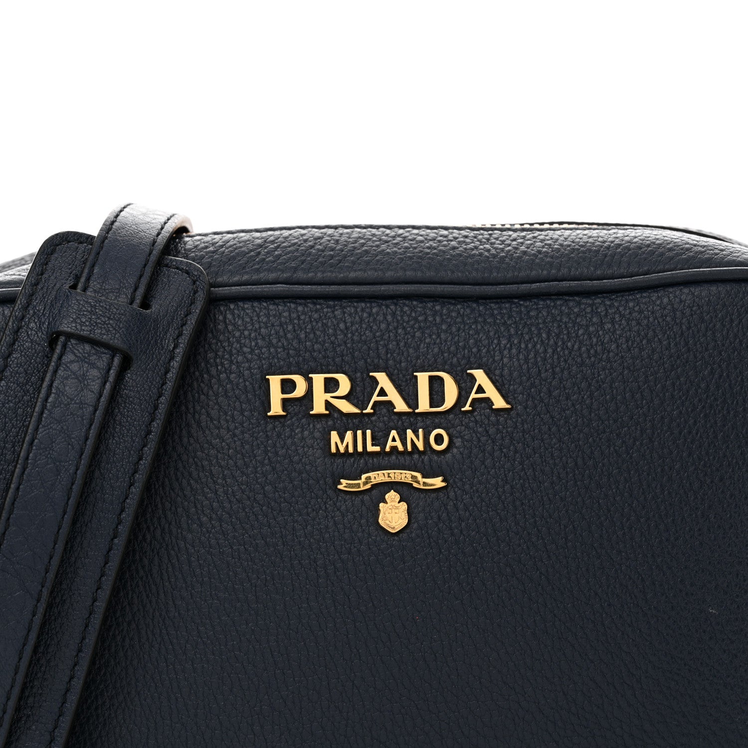 Prada Vitello Daino Mini Camera Crossbody Bag Baltico 8 of 13