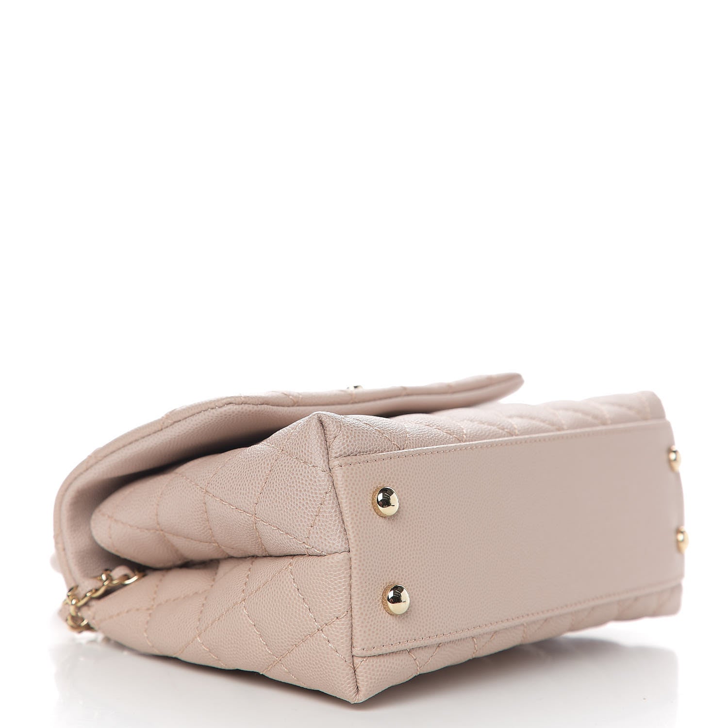 Chanel Caviar Quilted Mini Coco Handle Flap Beige 3 of 10