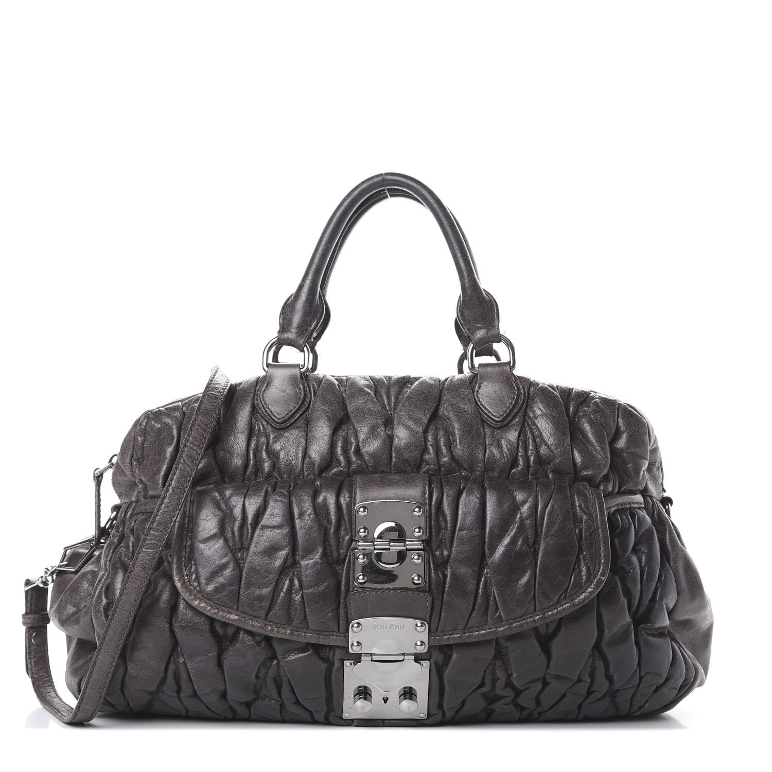 Miu Miu Nappa Matelasse Satchel 1 of 19