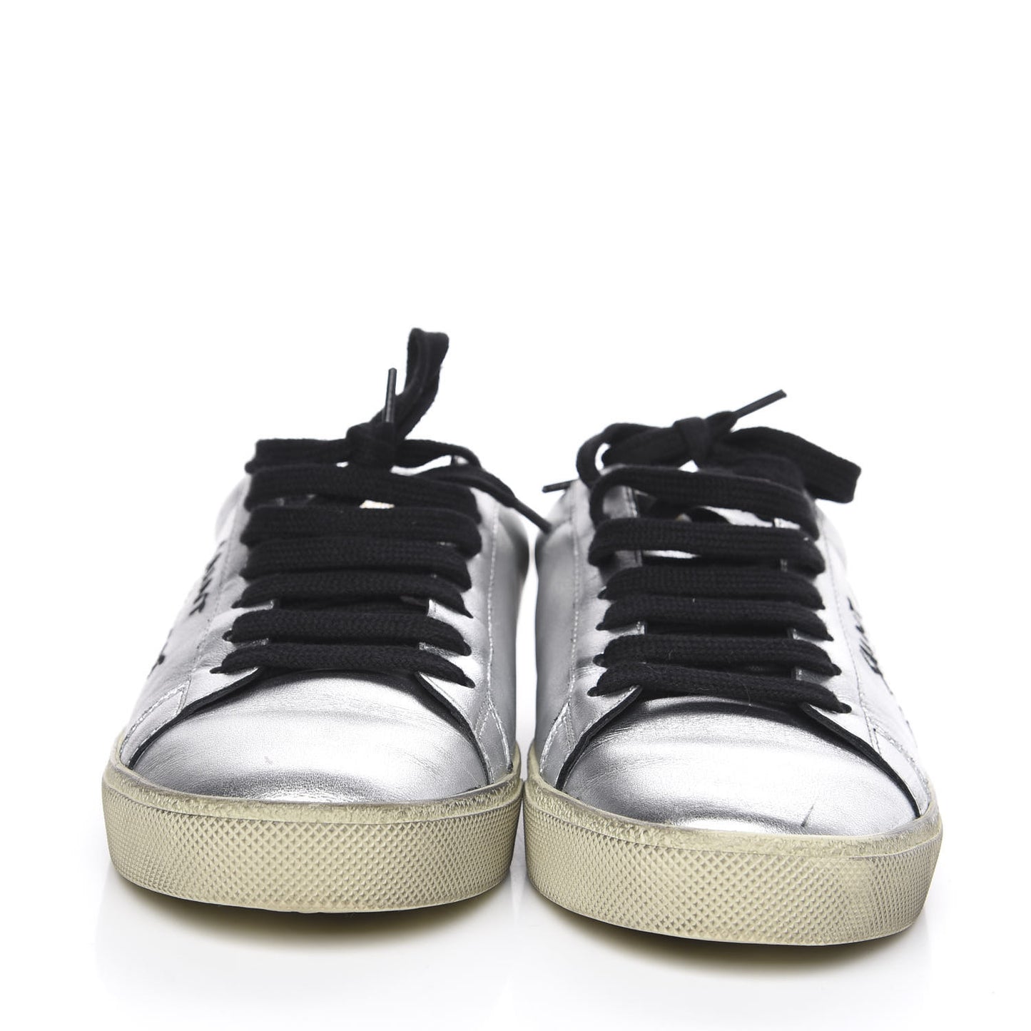 Calfskin Court Classic Sneakers 38.5 Silver