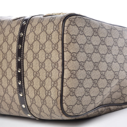 Gucci Monogram Guccissima Hearts Studded Medium Joy Boston Dark Brown 9 of 9