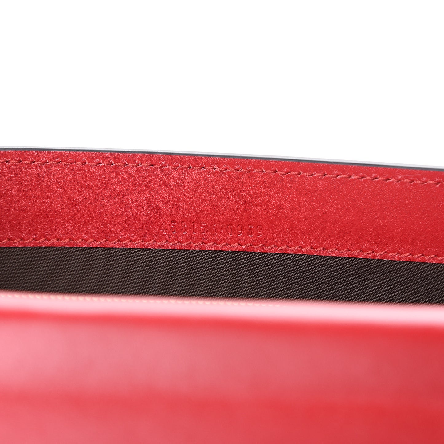 Guccissima Padlock Clutch Hibiscus Red