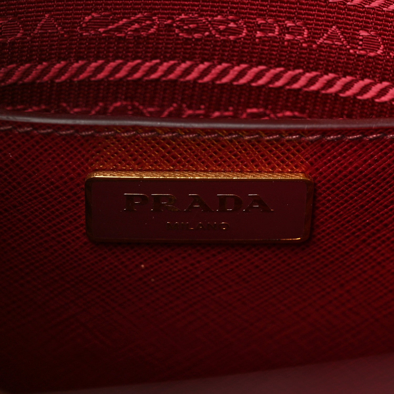 Prada Saffiano Vernice Small Promenade Tote Cerise 5 of 7
