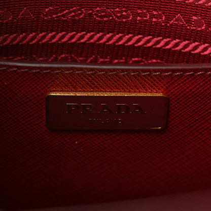 Prada Saffiano Vernice Small Promenade Tote Cerise 5 of 7